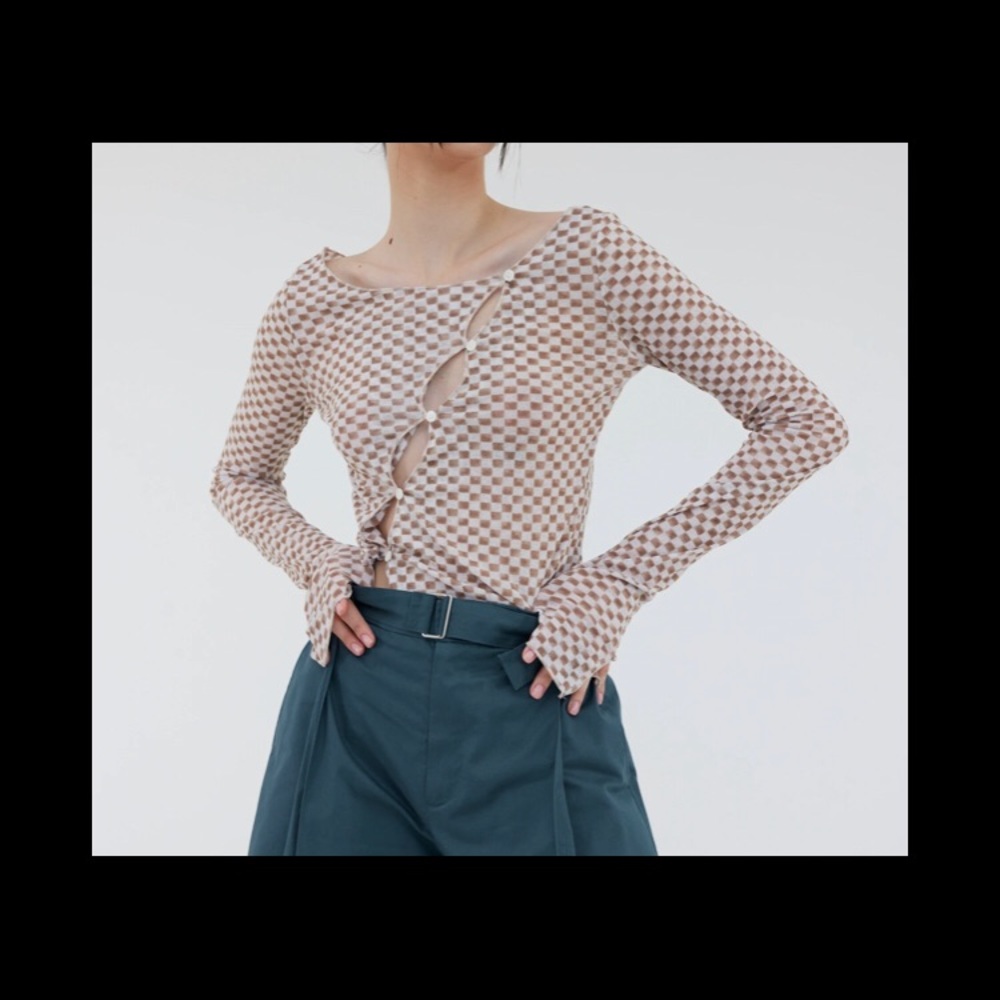 Source Unknown diagonal button up top cardigan crop